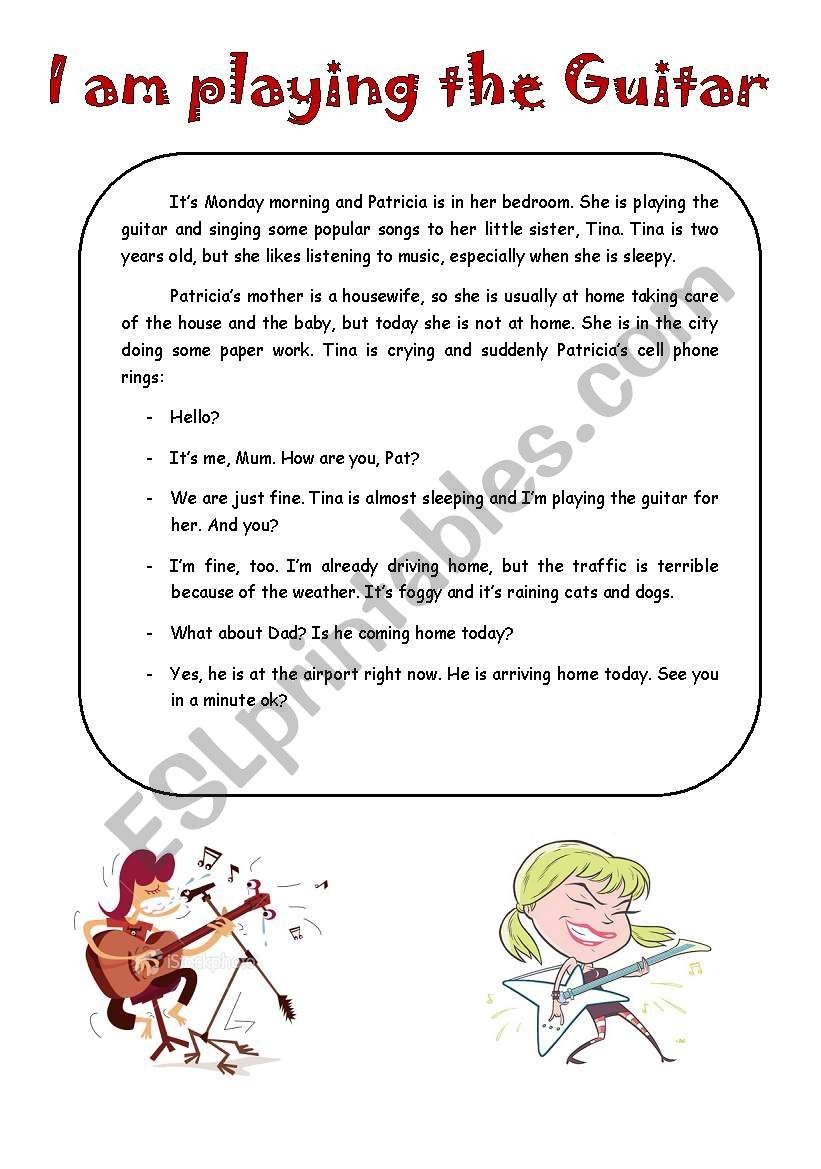 Present Continuous Reading ESL Worksheet By HakanErel Present Continuous Reading ESL Worksheet By HakanErel