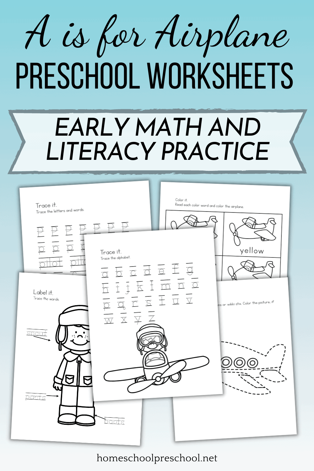 Airplane Printables For Preschool
