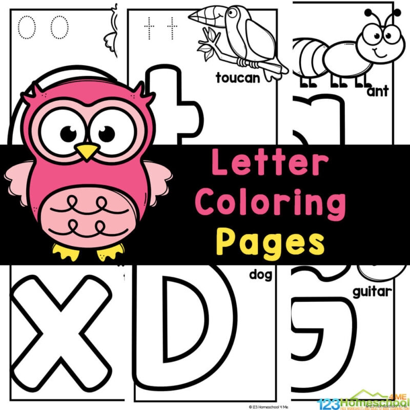 Printable Alphabet Letter Coloring Pages For Kids Free 