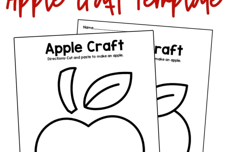 Apple Crafts For Preschoolers Printable
