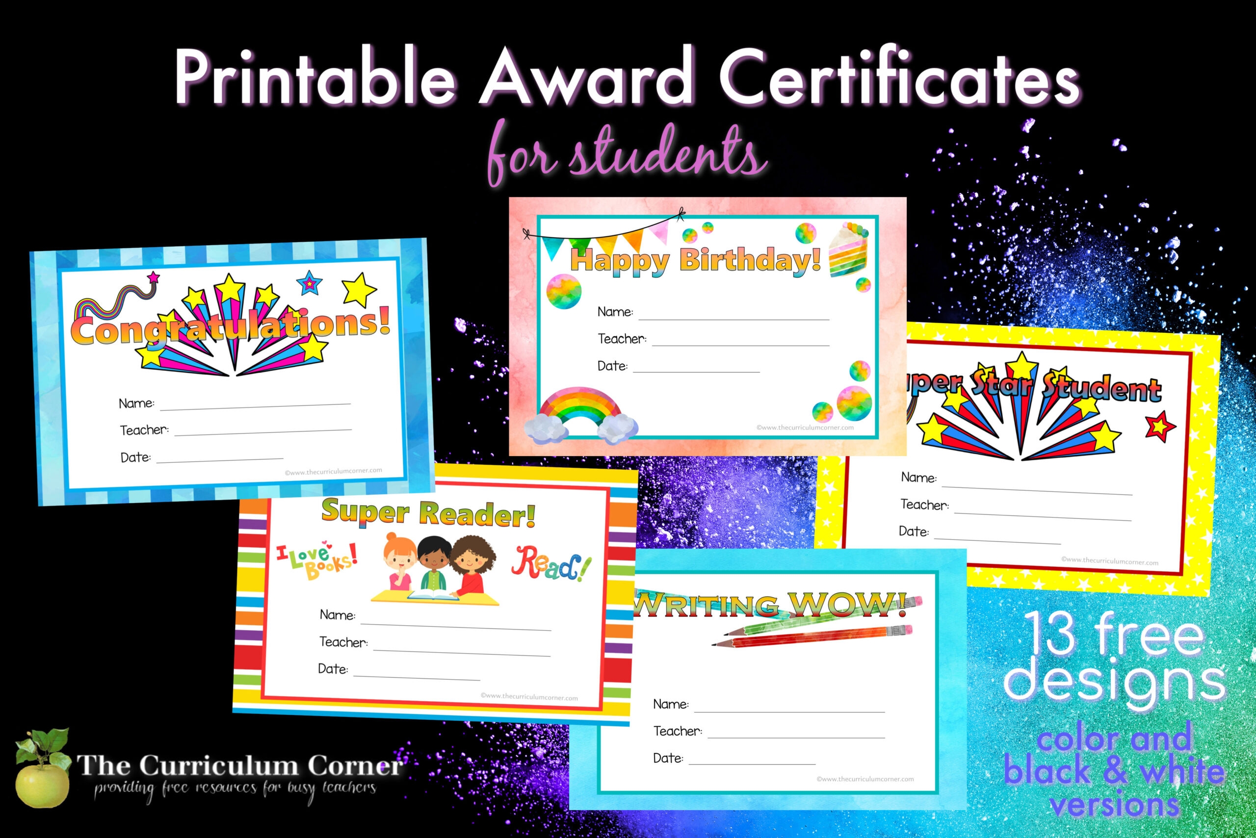 Printable Award Certificates The Curriculum Corner 123 Printable Award Certificates The Curriculum Corner 123