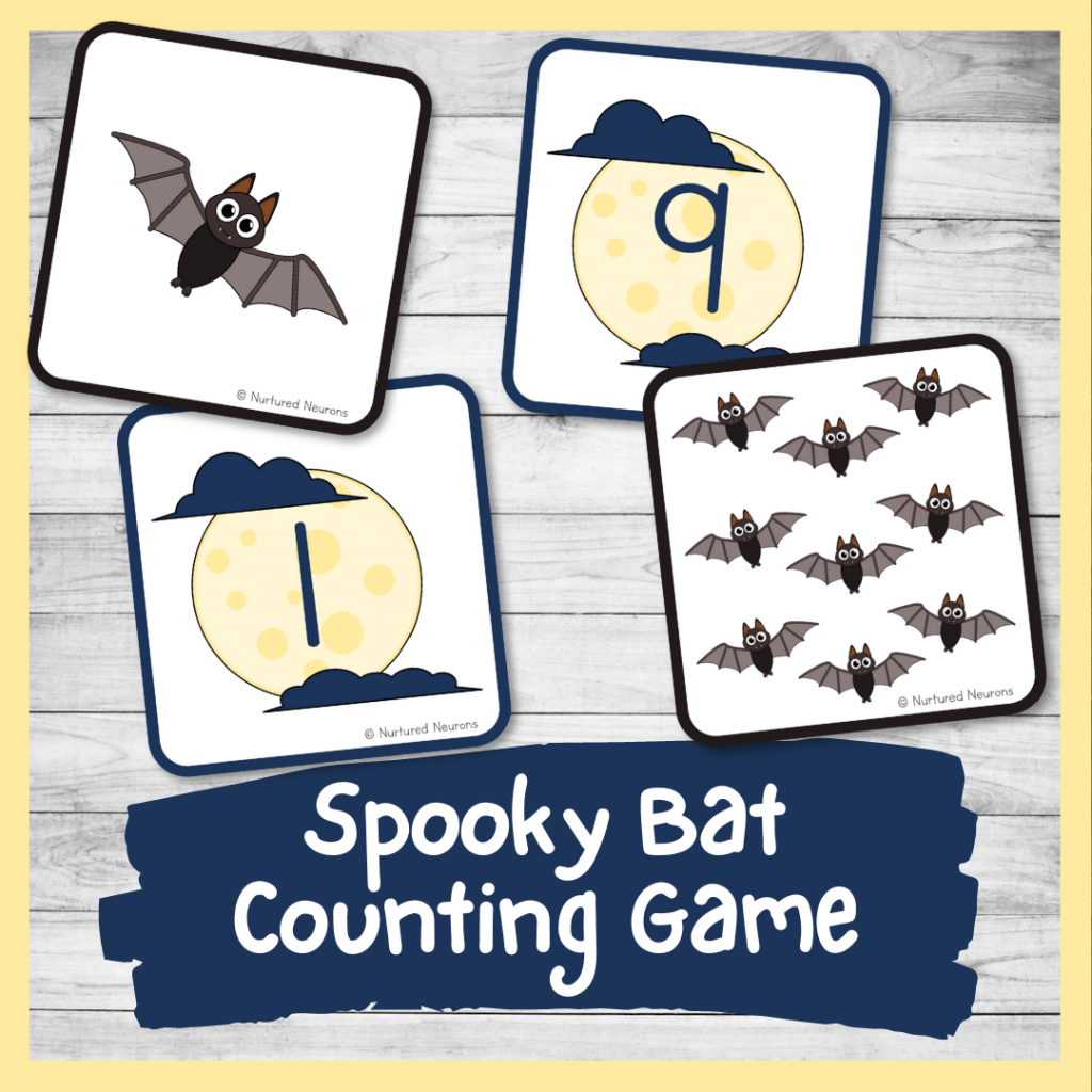 Printable Bat Number Matching Game Halloween Math Center Printable Bat Number Matching Game Halloween Math Center