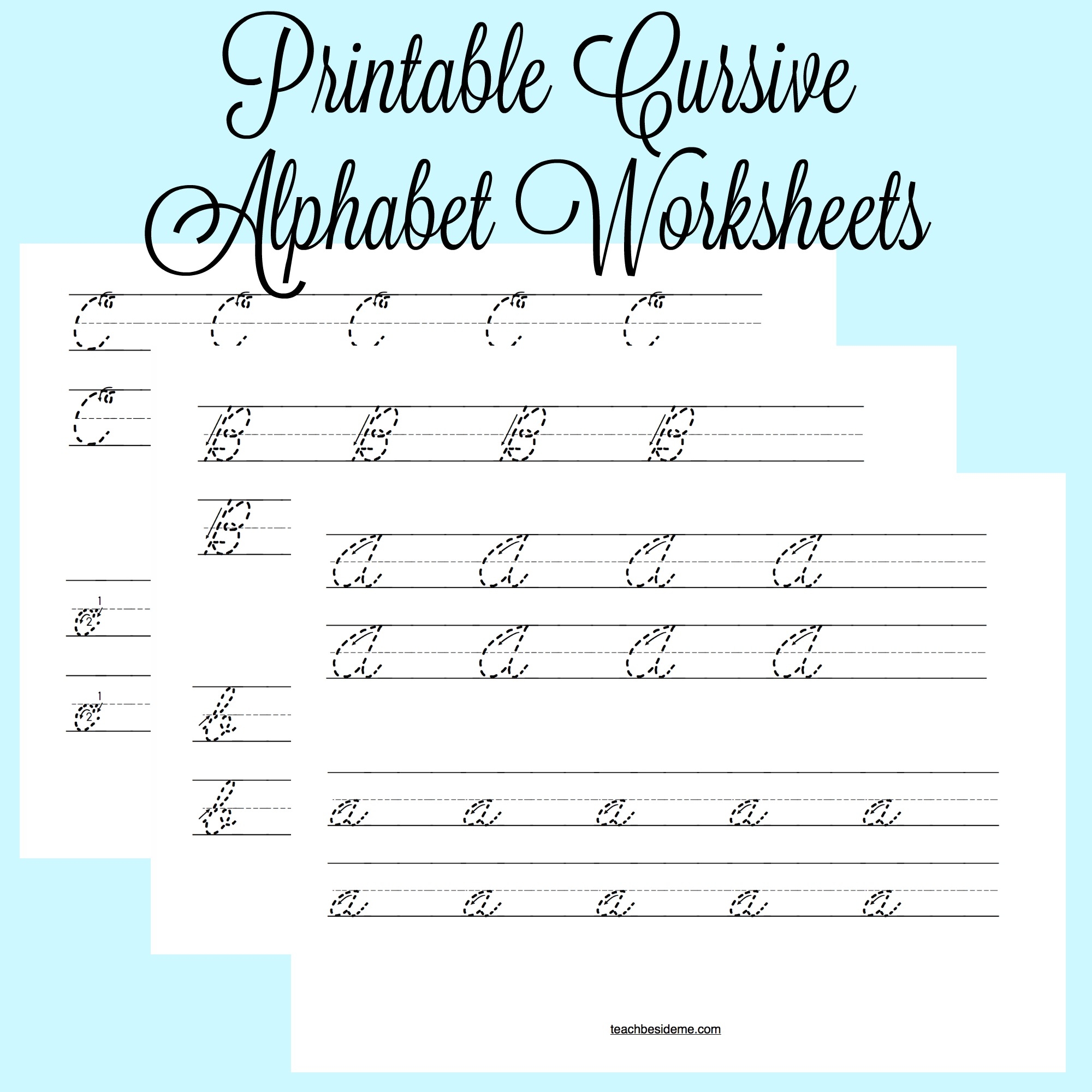 Cursive Letters Worksheet Printable Free