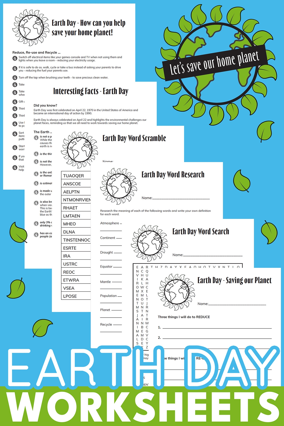 Free Printable Earth Day Worksheets Pdf