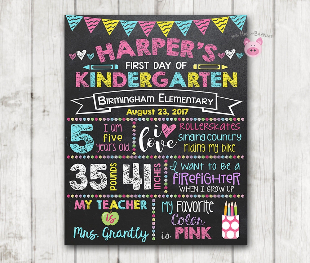 First Day Of Preschool Printable Chalkboard First Day Of Preschool Printable Chalkboard