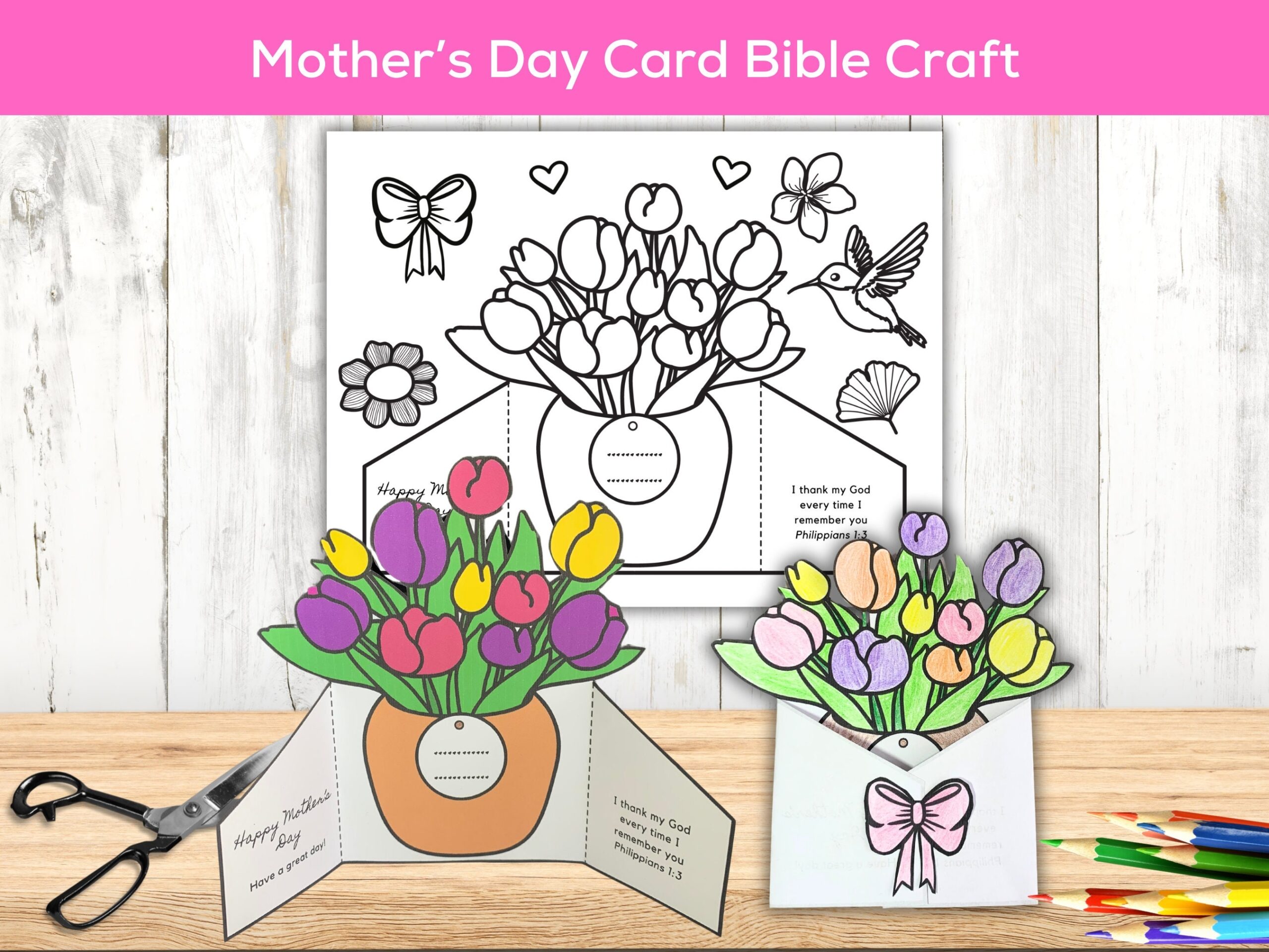 Bible Preschool Mothers Dat Printable Cards