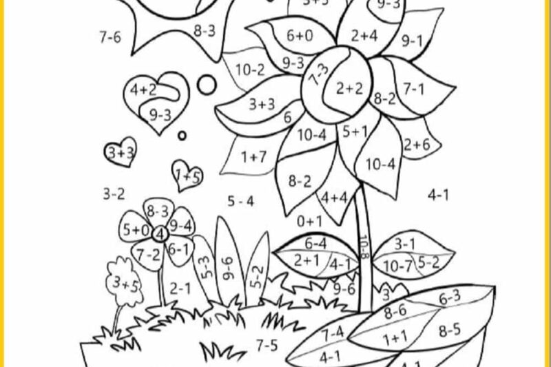Math Puzzle Worksheet For Kindergarten