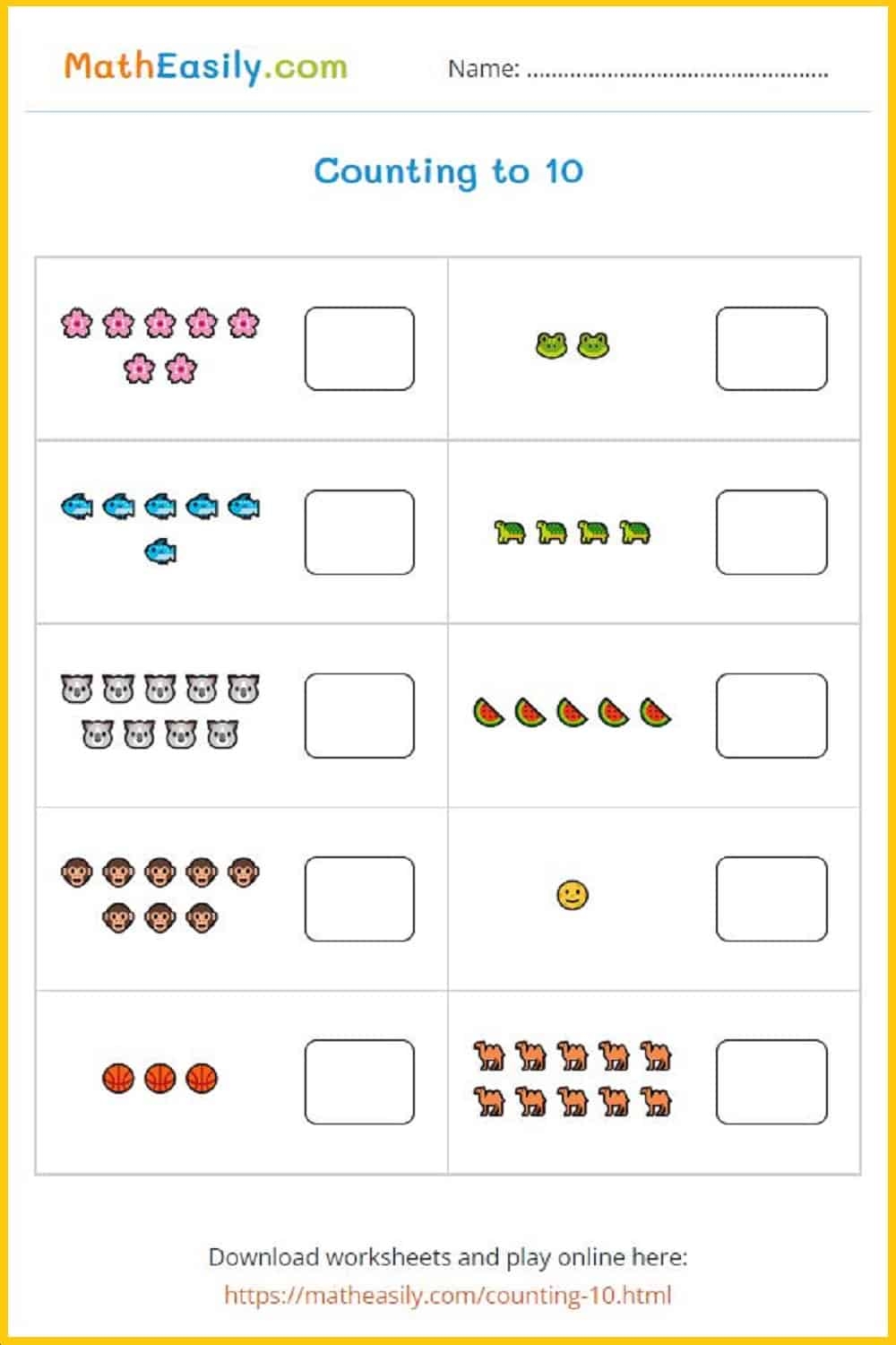 Worksheets Math Kindergarten