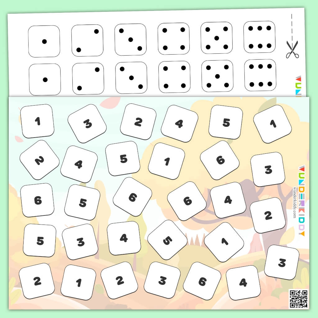 Printable Match The Dice Problem Solving Counting Activity