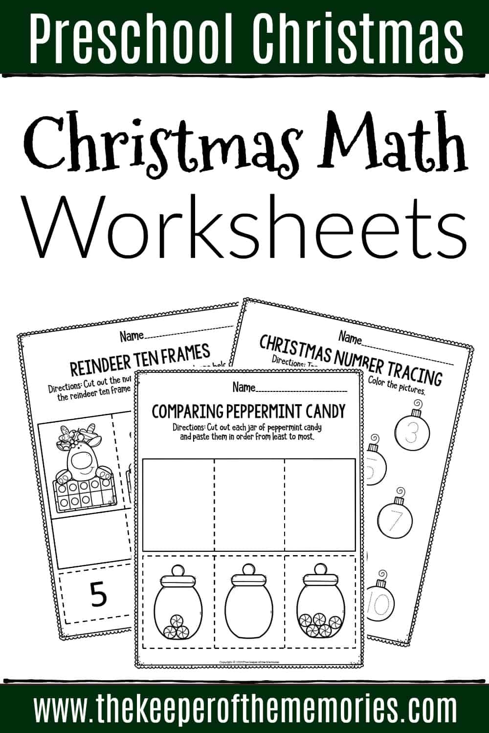 Printable Math Christmas Preschool Worksheets Printable Math Christmas Preschool Worksheets