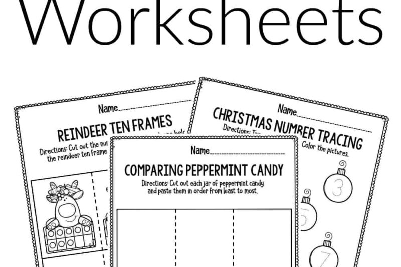 Christmas Math Activities For Preschoolers Printable