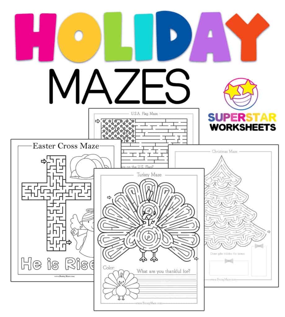 Mazes Printable Worksheets