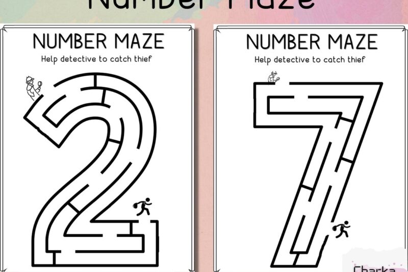 Number 1 Maze Worksheet