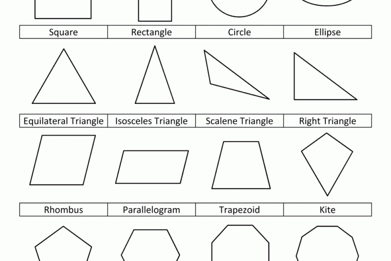 Free Printable Geometric Shapes Worksheets