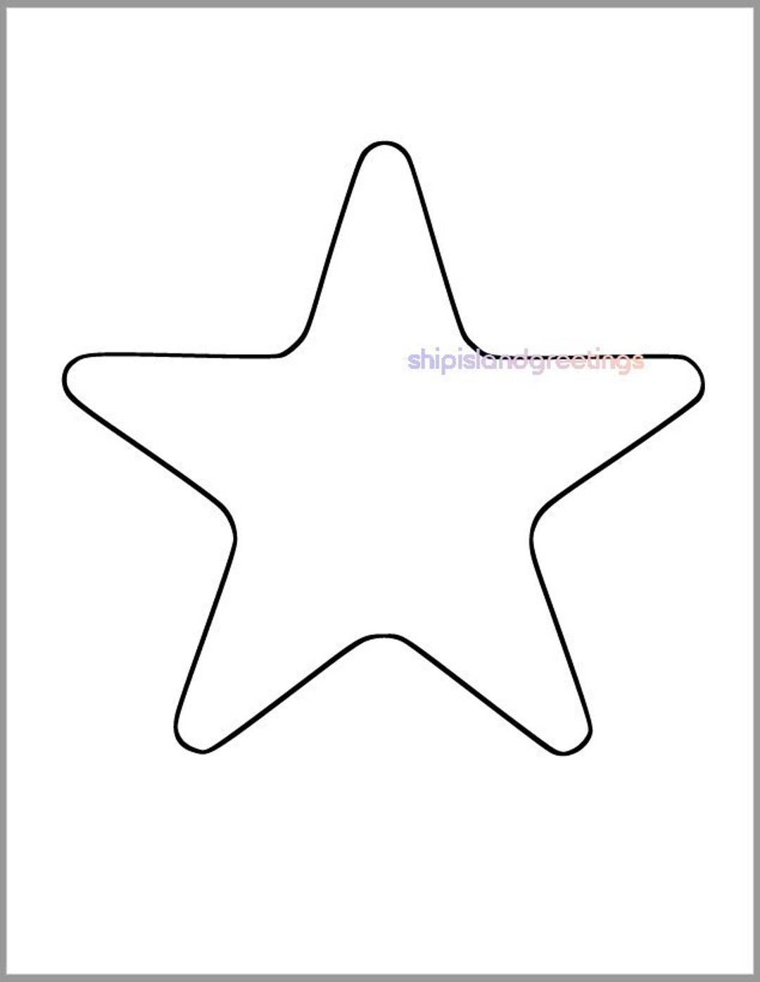 Printable Star Template 7 Inch Starfish Cutout baby Shower Decor Worksheets Library Printable Star Template 7 Inch Starfish Cutout baby Shower Decor Worksheets Library