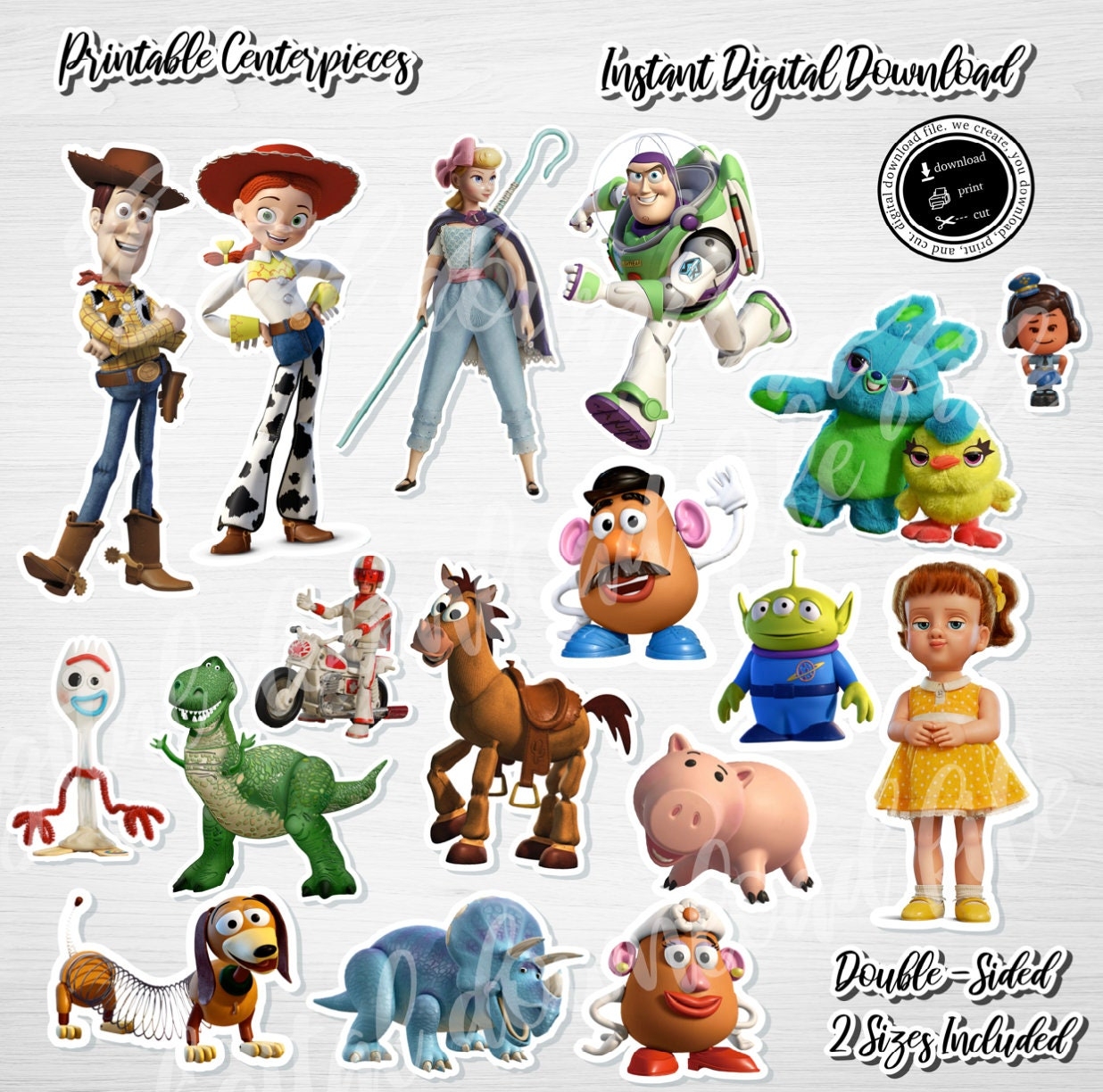 Printable TOY STORY Centerpieces Toy Story Cake Topper Toy Story 