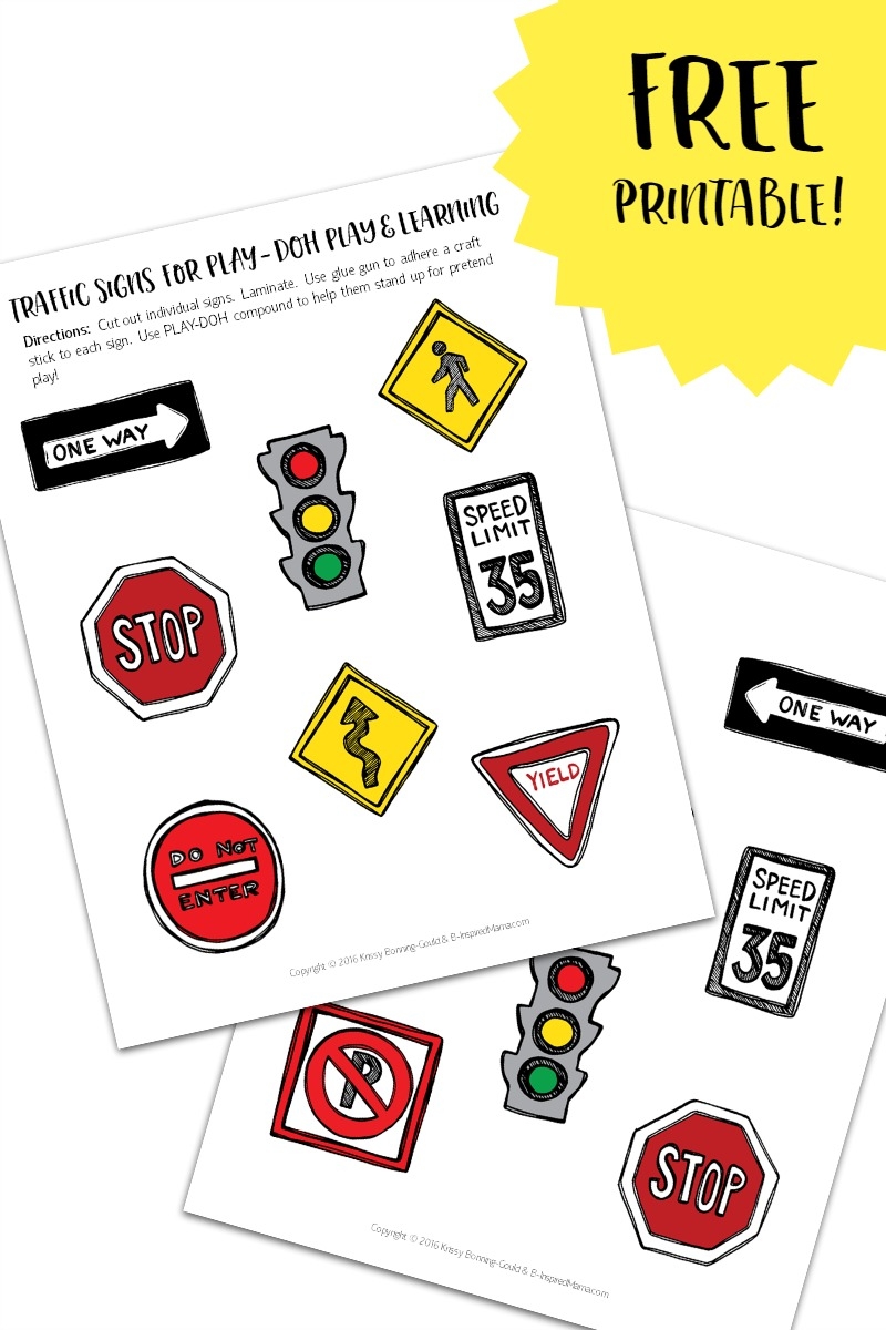 Printable Traffic Signs For PLAY DOH Towns Play And Learning
