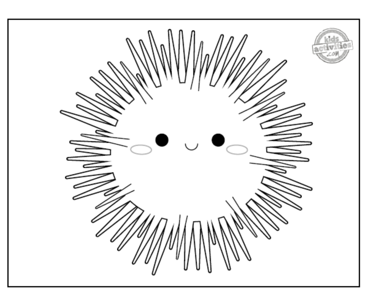 Printable Urchin Coloring Page For Kids Kids Activities Blog