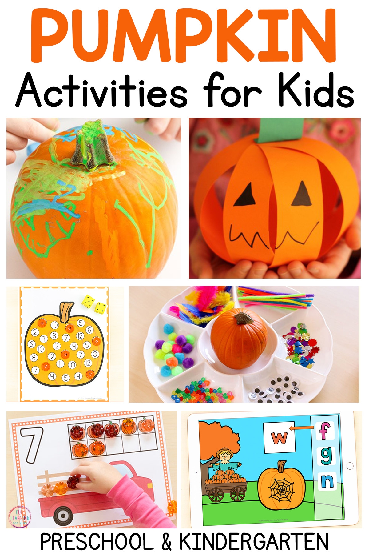 Pumpkin Activities For Preschool And Kindergarten