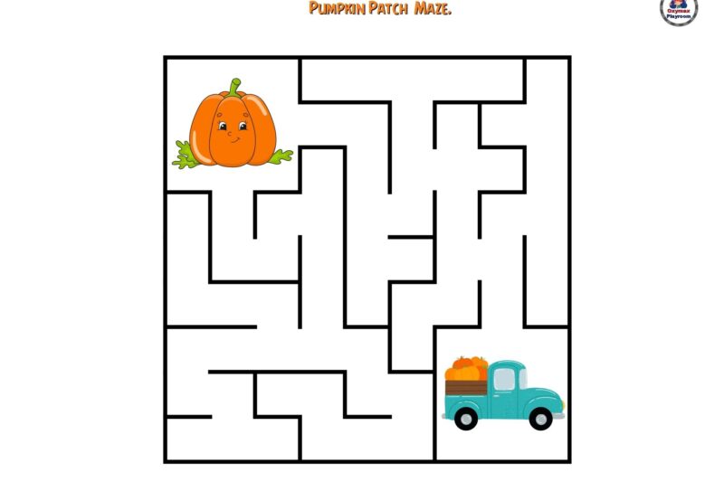 Pumpkin Patch Maze Worksheet