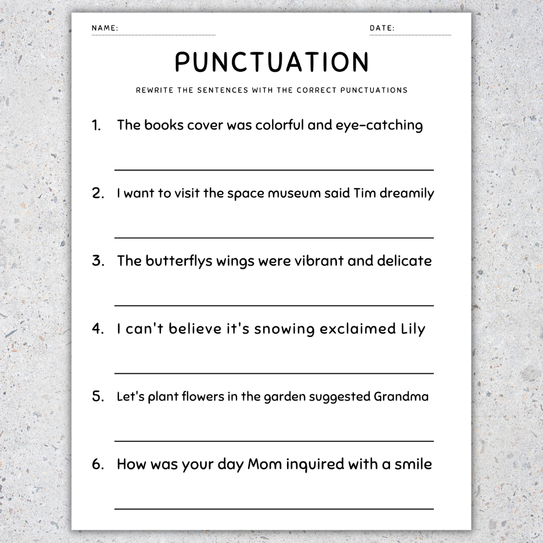 Free Printable Comma Worksheets 4th Grade