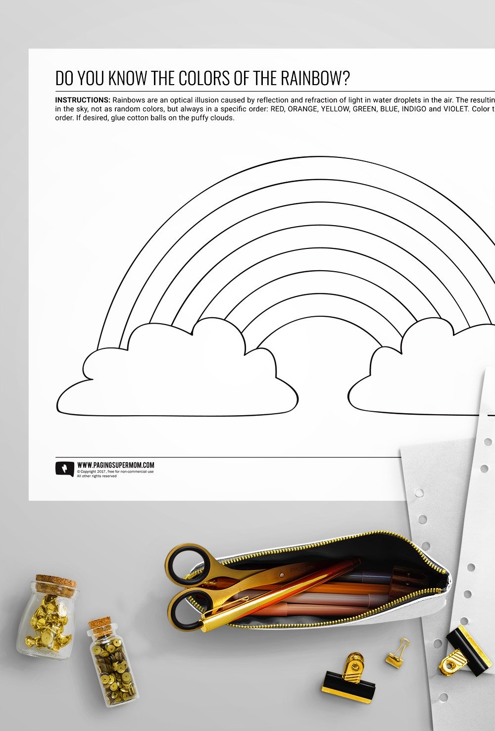 Rainbow Colors Worksheet Free Printable From Paging Supermom Rainbow Colors Worksheet Free Printable From Paging Supermom