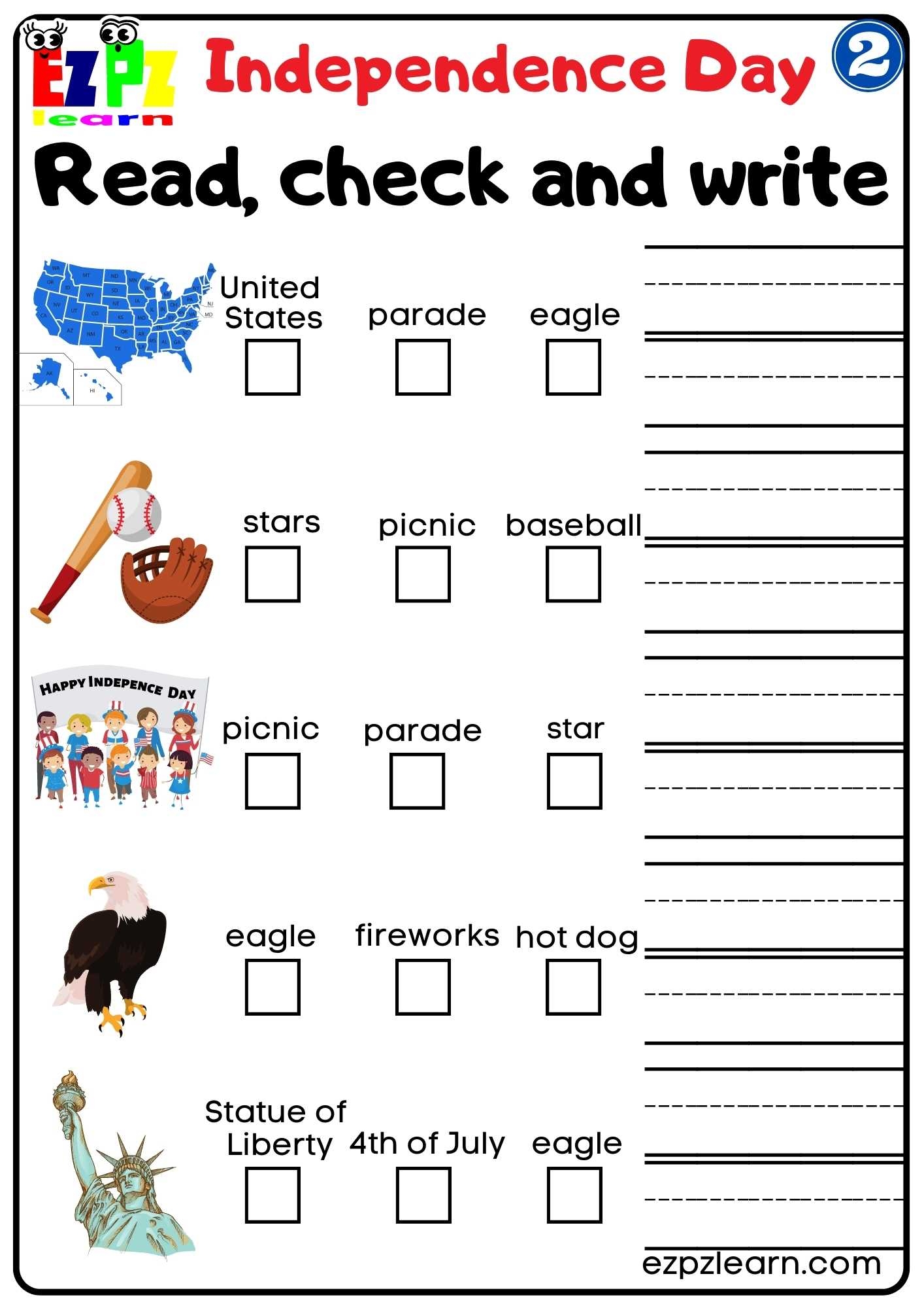 Free Printable Independence Day Worksheets Free Printable Independence Day Worksheets