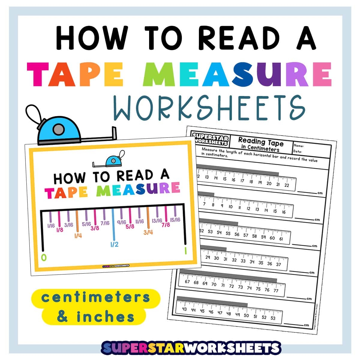 Free Printable Tape Measure Worksheets