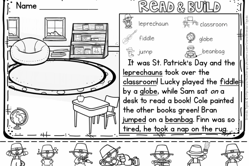 Reading Comprehension Cut And Paste Worksheets