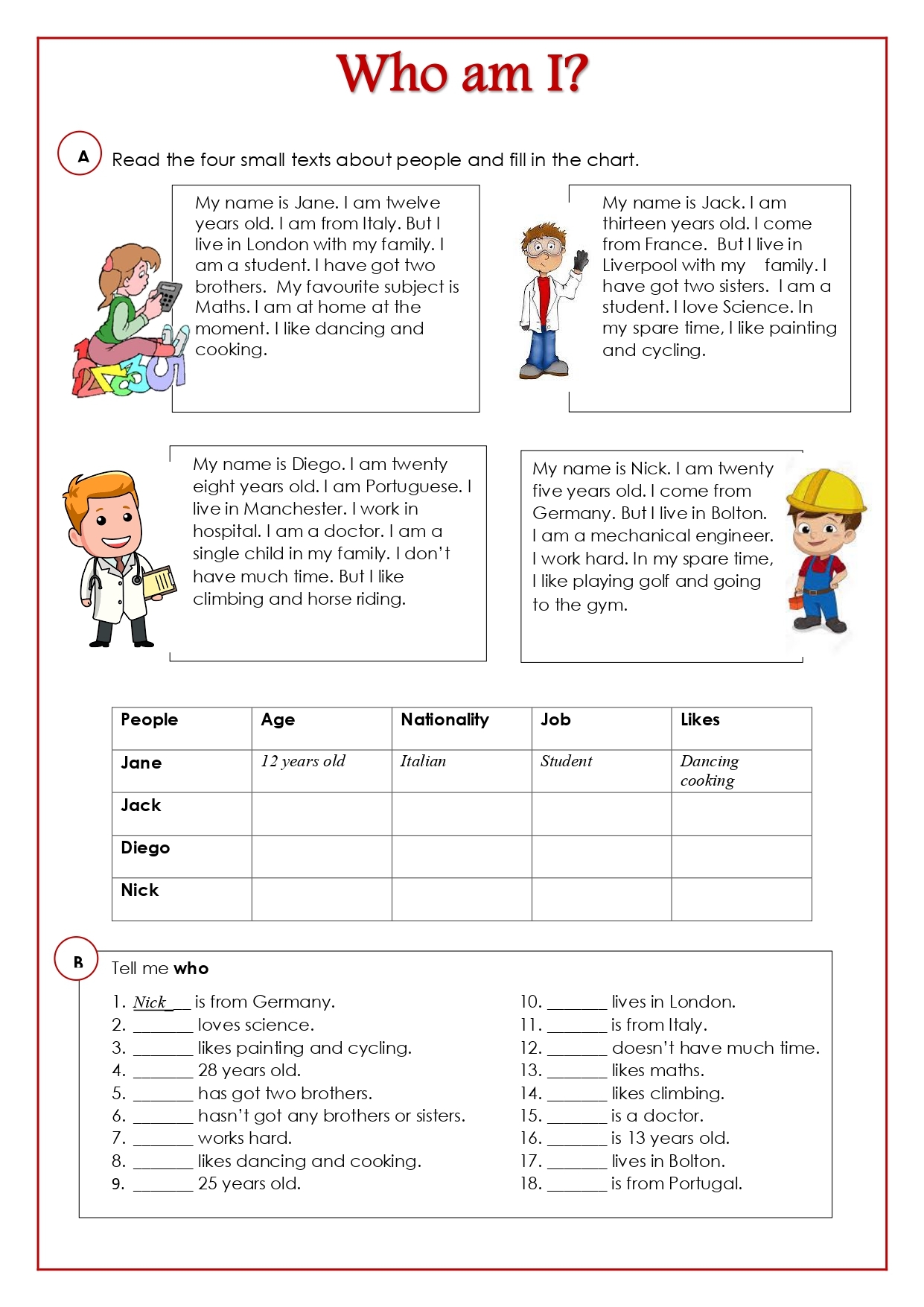 Reading Comprehension ESL World Worksheets Library Reading Comprehension ESL World Worksheets Library
