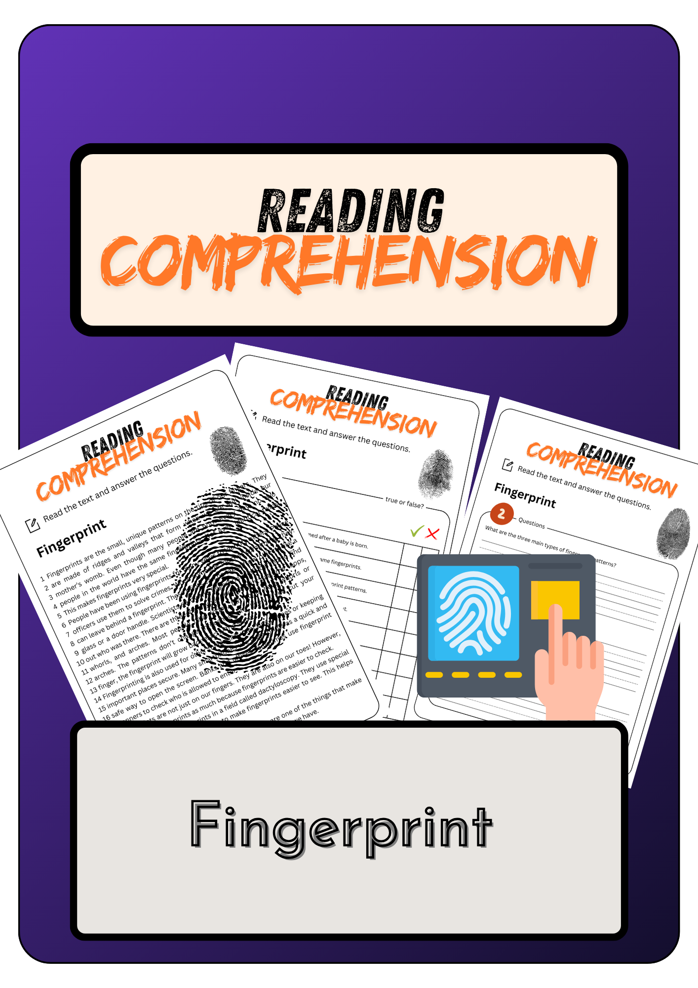 Reading Comprehension Fingerprint Analysis Solutions Made By 
