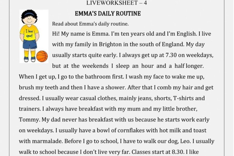 Online Reading Comprehension Worksheets 7th Grade