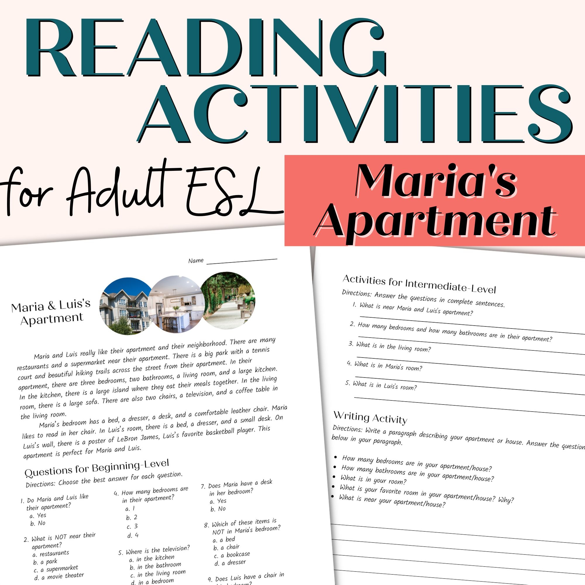 Reading Comprehension Passage And Activities For Beginner And 