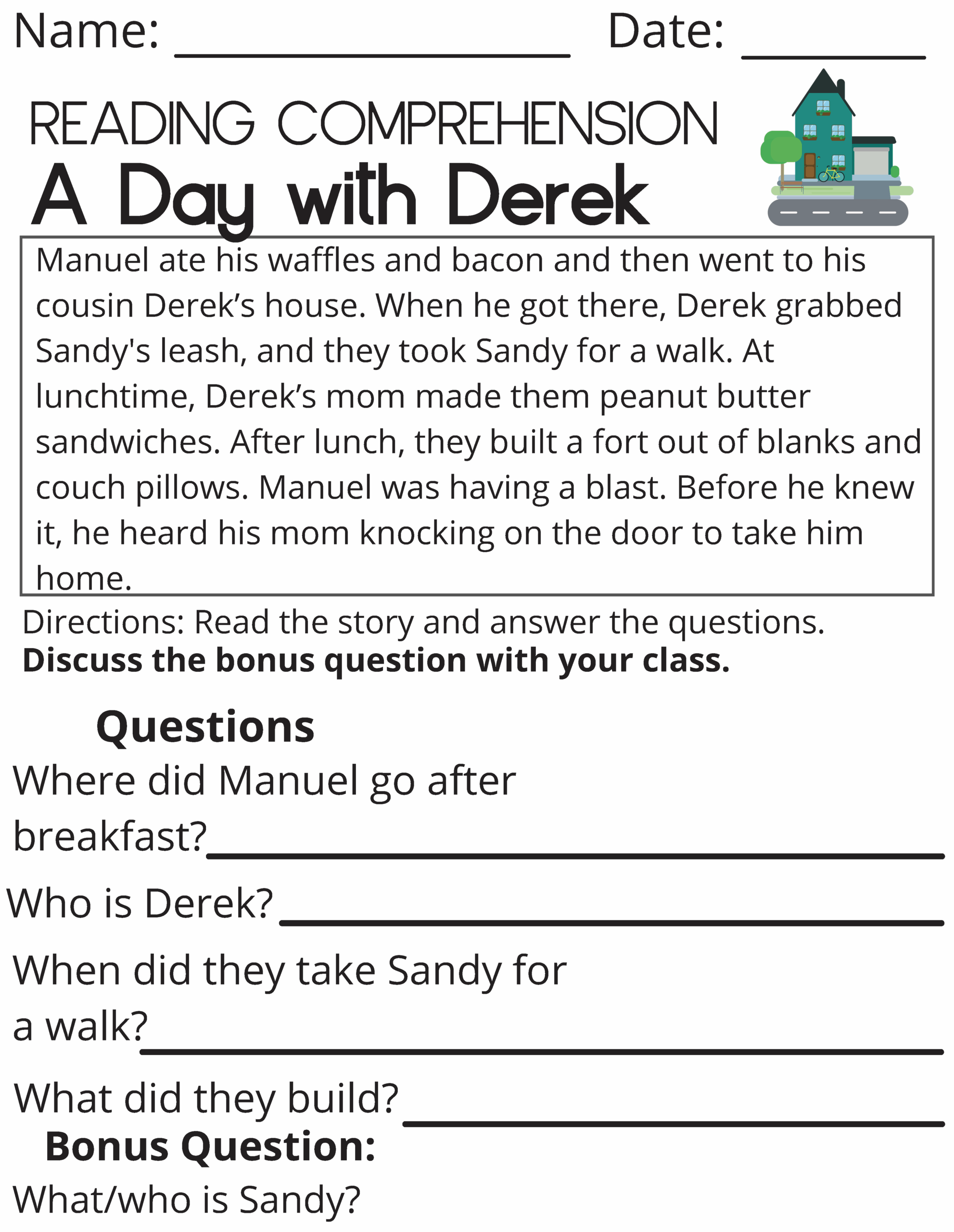 Reading Comprehension Passages 1st Through 3rd Grade Part 2 Worksheets