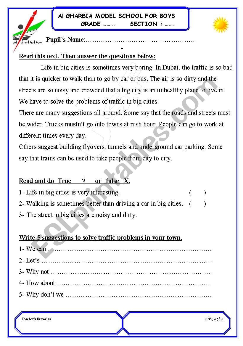 Reading Comprehension Test And More UAE Standards Life In Big 