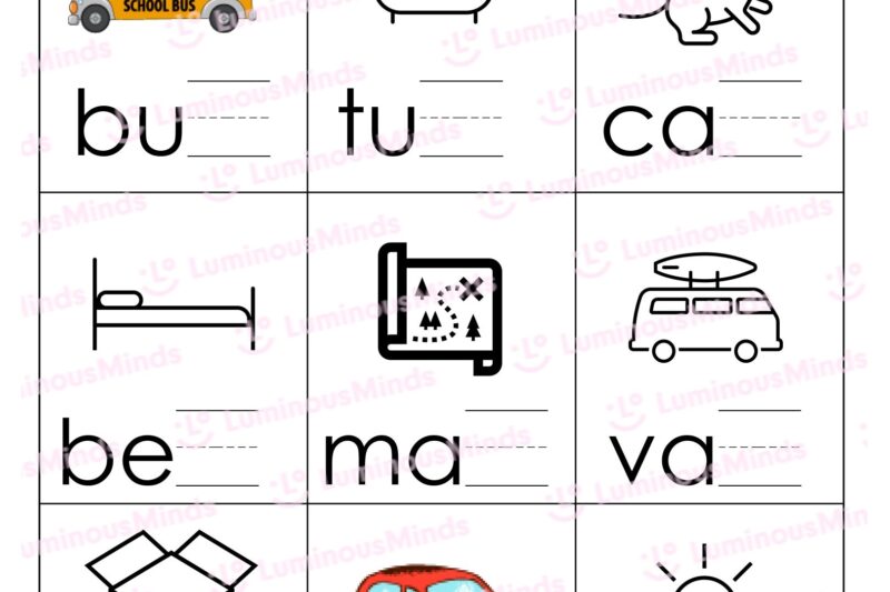 Ending Sounds Kindergarten Worksheets Printable Free