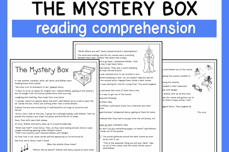 Reading Comprehension Fairy Tales Worksheets