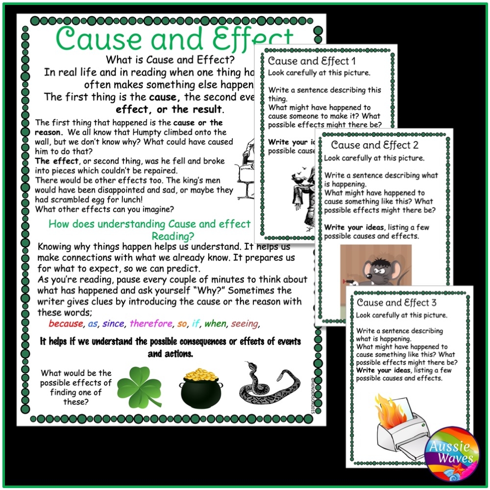 READING STRATEGIES TASKS FOR CAUSE And EFFECT Australian Teachers Marketplace