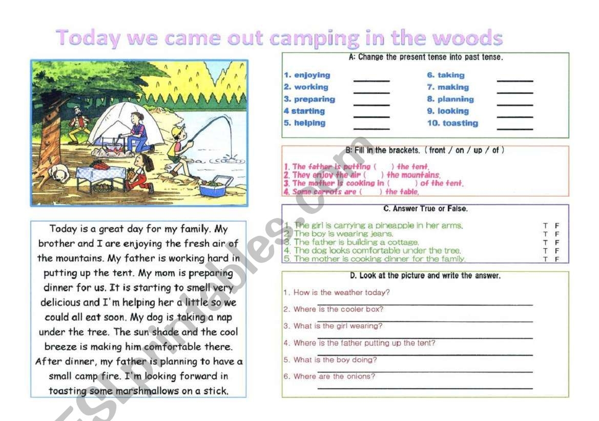 Reading With Present Continuous ESL Worksheet By Micah Reading With Present Continuous ESL Worksheet By Micah