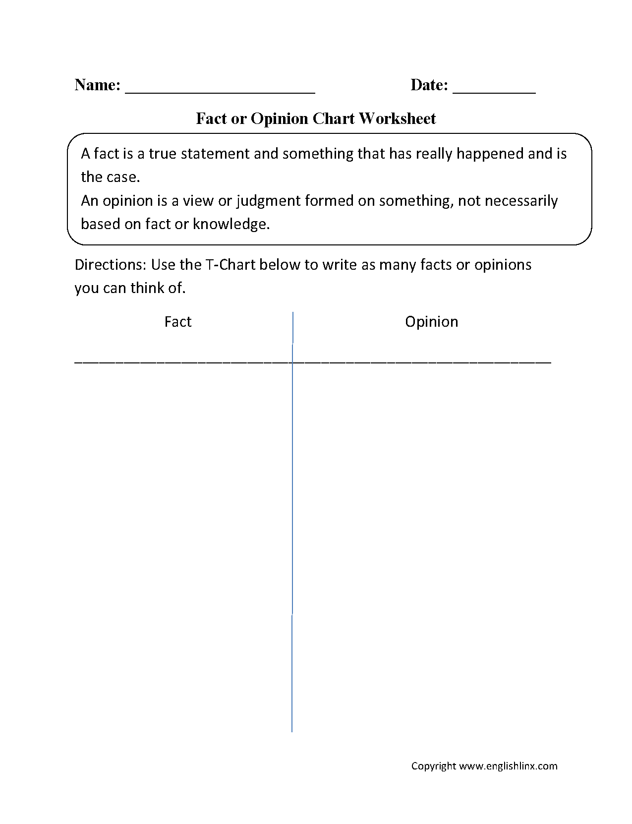Fact And Opinion Reading Comprehension Worksheet
