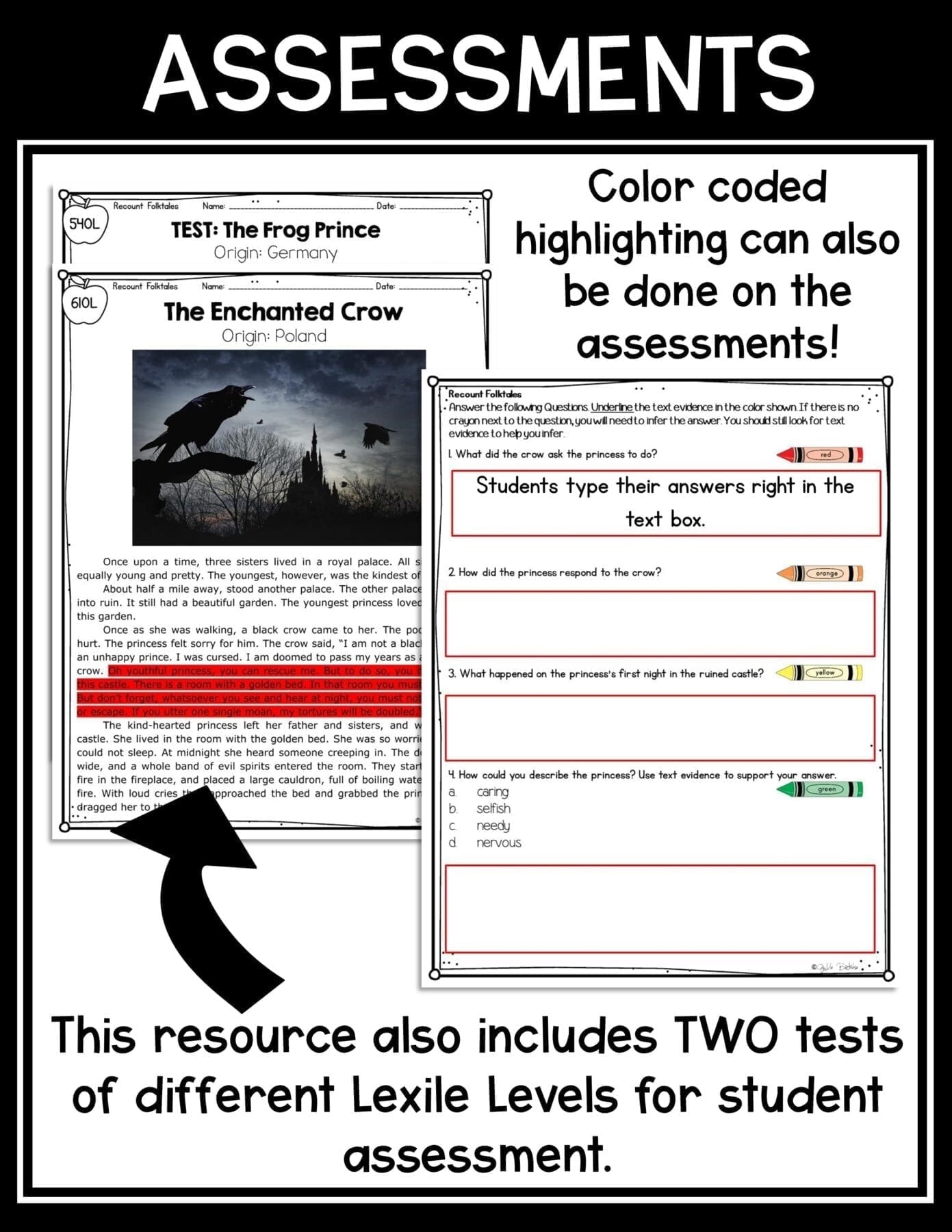 Retell Stories Folktales Fairytales RL 2 2 RL 3 2 Reading Passages Worksheets