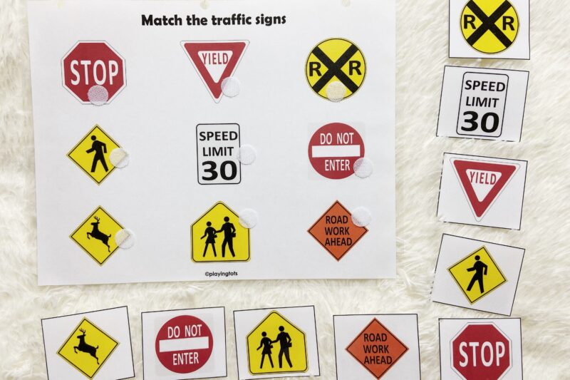 Printable Preschool Preschooler Traffic Signs