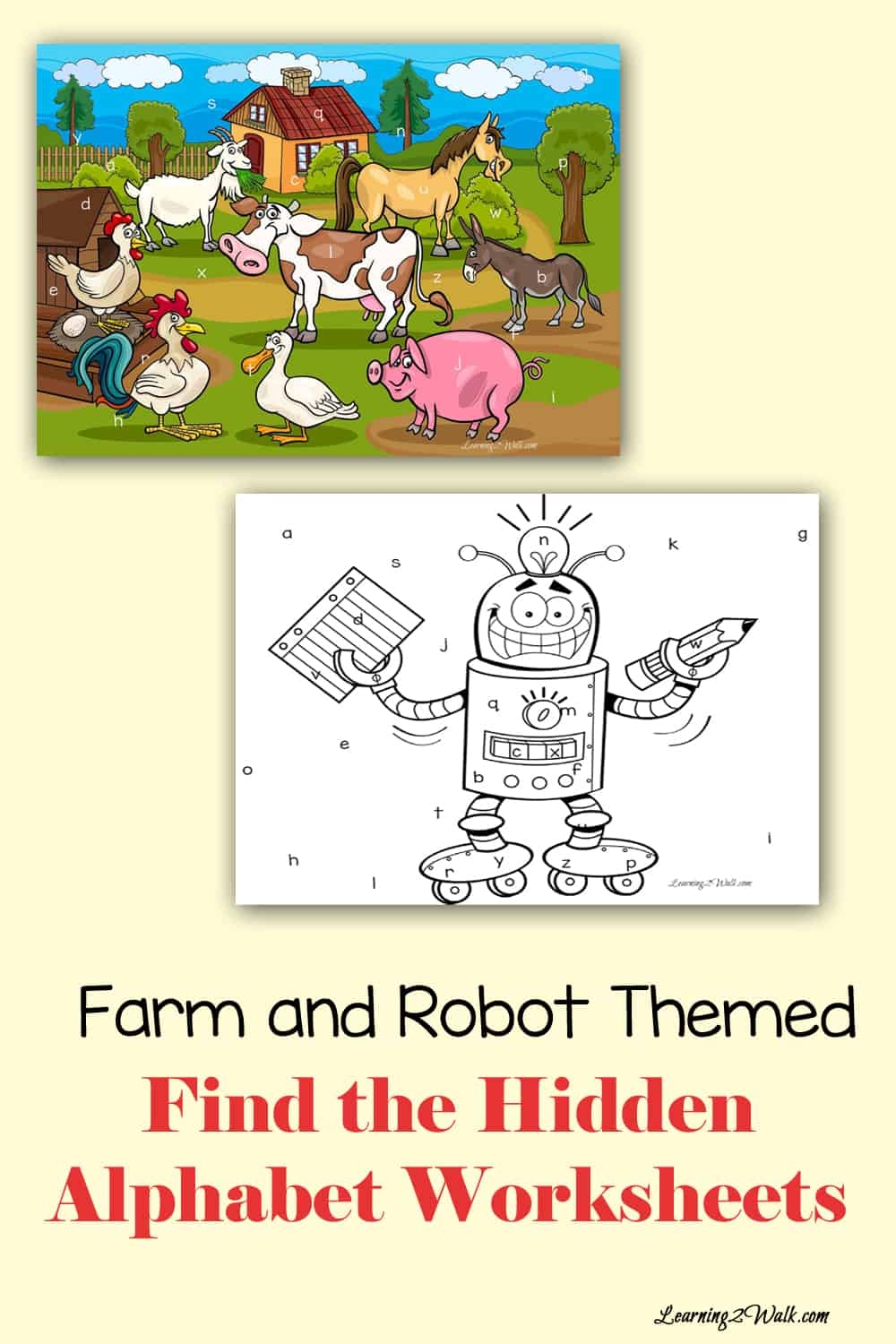Robot Alphabet Worksheets Find The Hidden Letters Robot Alphabet Worksheets Find The Hidden Letters