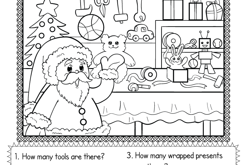 Free Kindergarten Christmas Worksheets