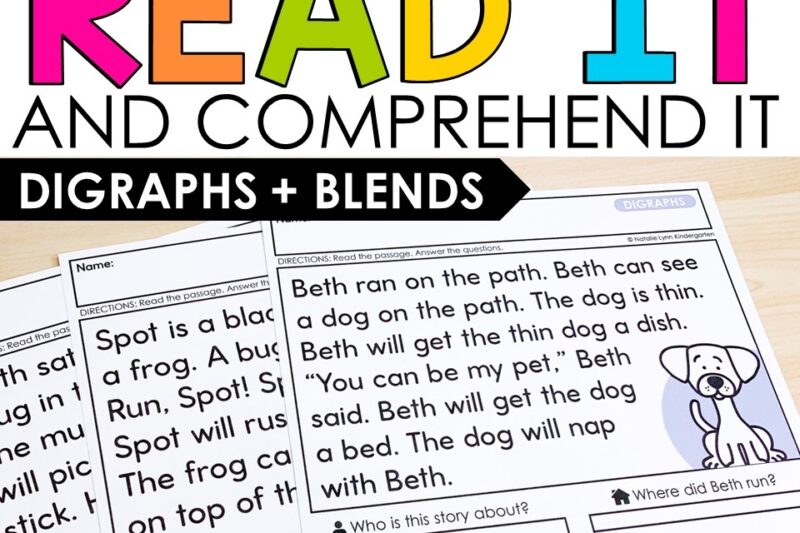 Blends Reading Comprehension Worksheets