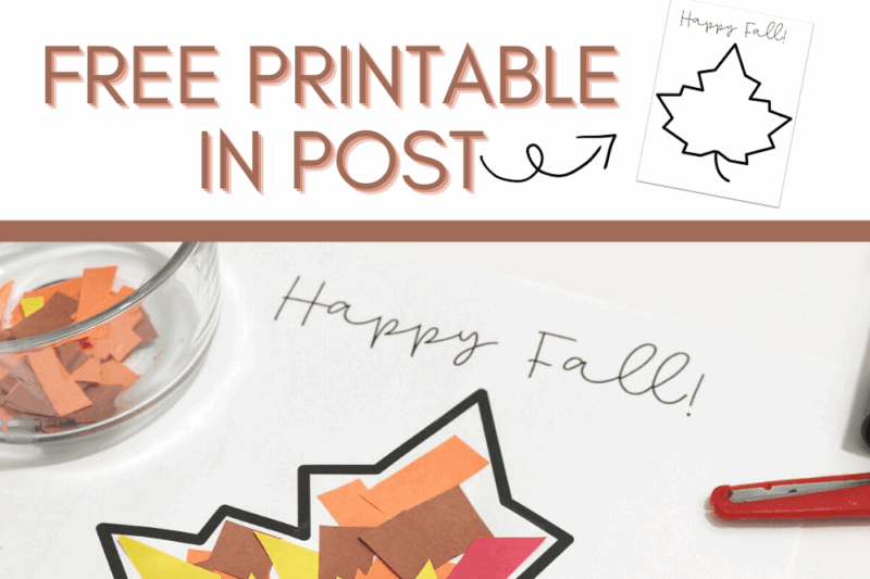 Free Printable Preschool Craft For Fall