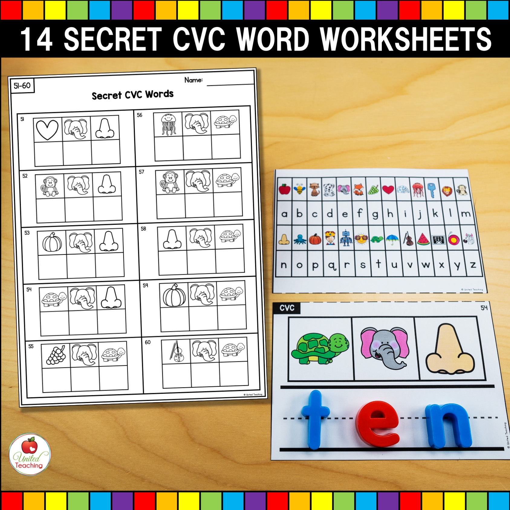 Secret CVC Words United Teaching
