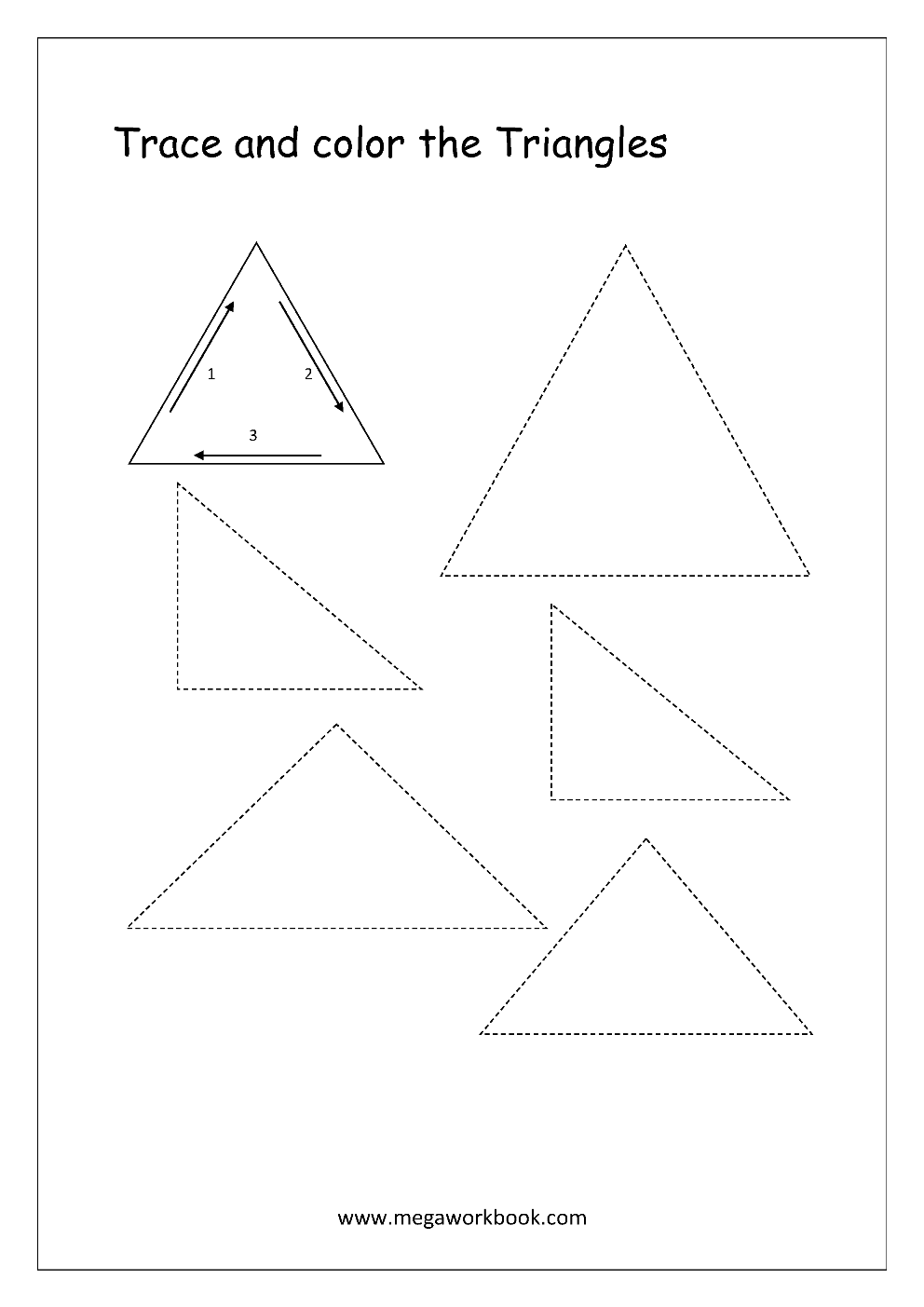 Preschool Shape Tracing Printables