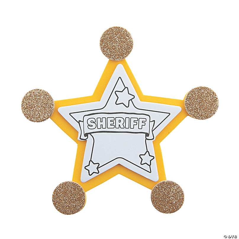 Sheriff Badge Pin Craft Kit Makes 12
