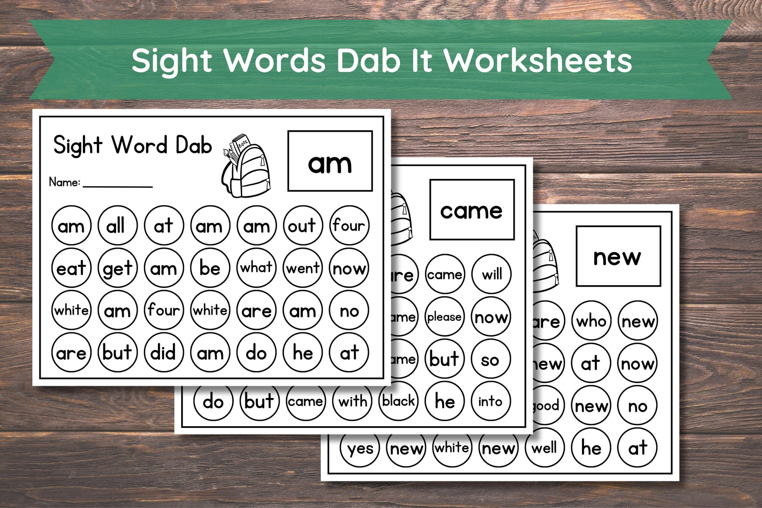 Sight Words Worksheets Printable Instant Download Sight Words Worksheets Printable Instant Download